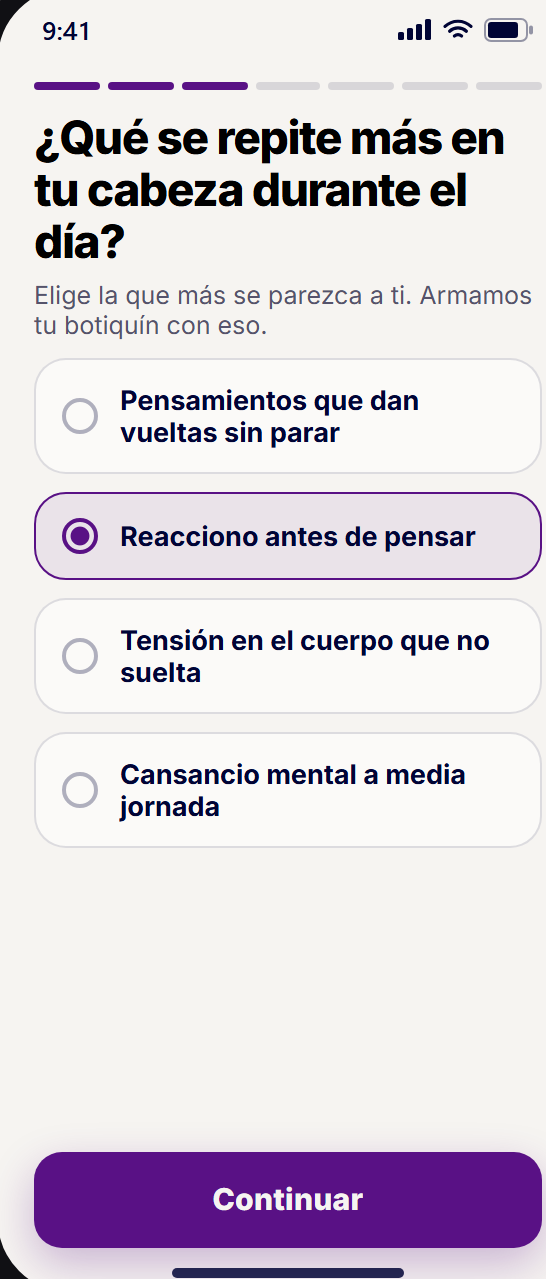 Vista previa del diseño: pregunta de inicio